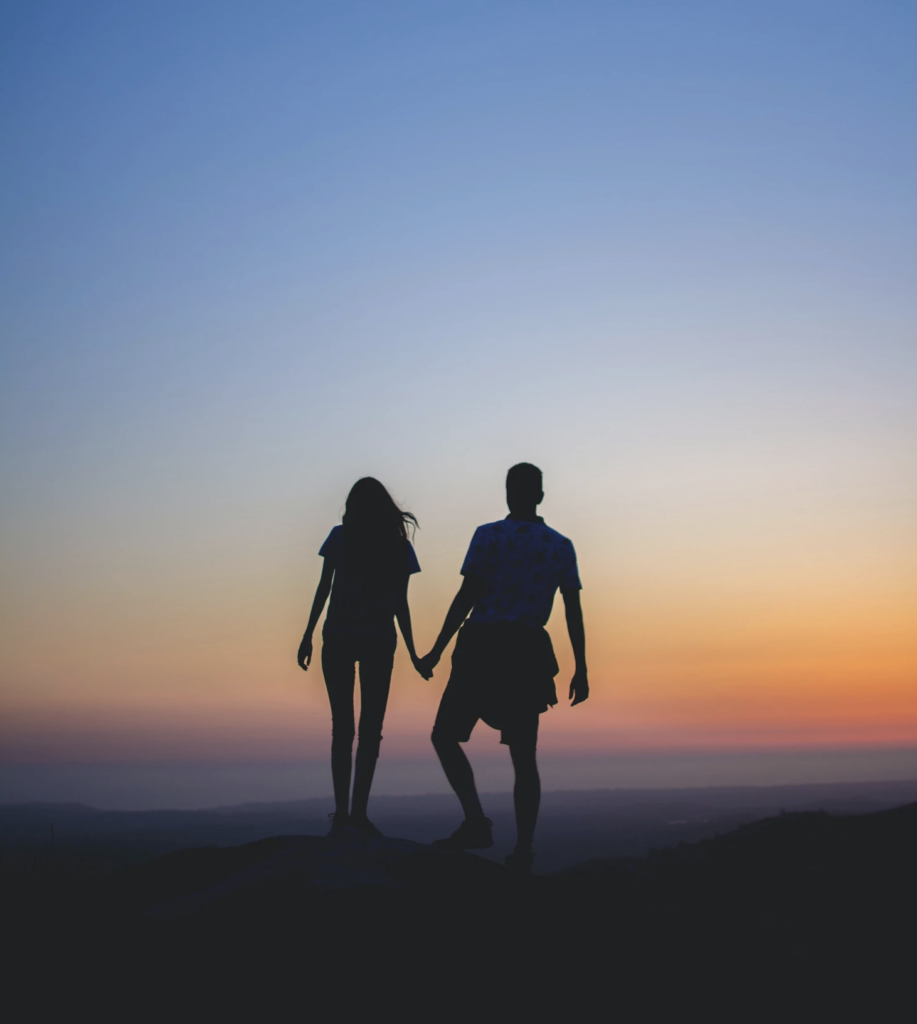 Couple Walking during Sunset